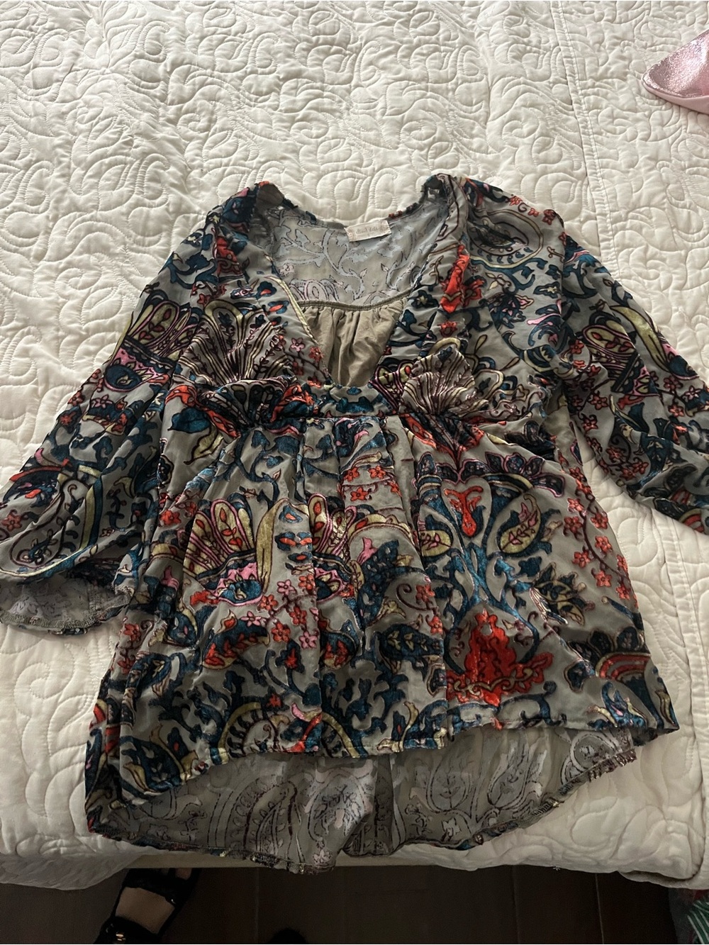Altar’d State Boho Floral Peasant Blouse - Multicolor Size Small